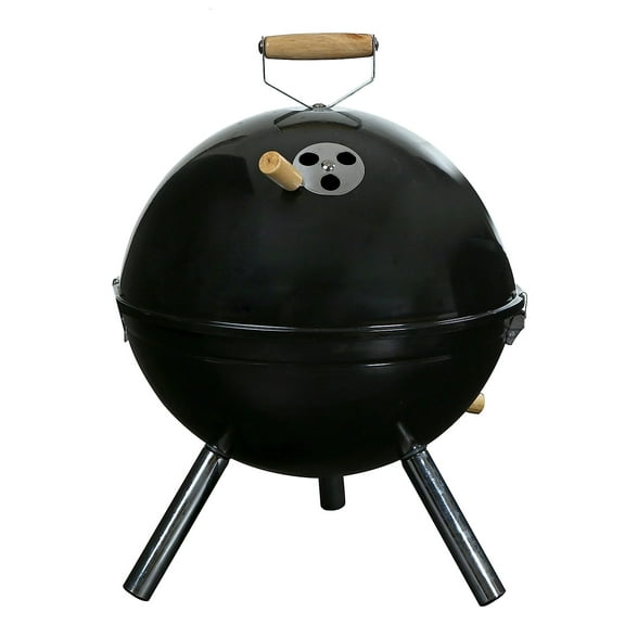 Fabrilla Charcoal Barbeque Grill Set (Black) Round with 4 Skewers