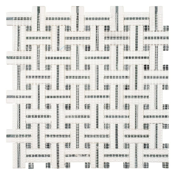 Fabrique Hessian 12" x 12" Stone Subway Basketweave Mosaic Tile