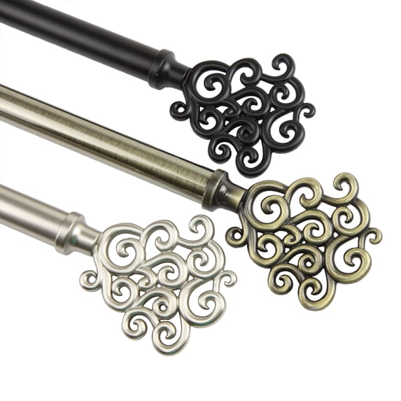 Fabritio 13/16 inch dia. Curtain Rod 28-48" - Satin Nickel