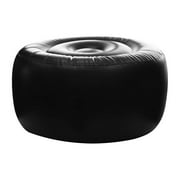 Fabritones Inflatable Footstool Ottoman Insert Replaceable Black