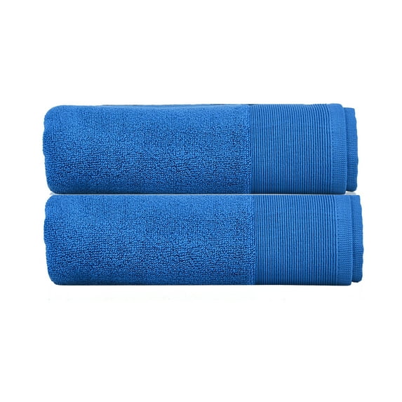 Fabstyles 2 Pieces Solid 600 GSM Cotton Bath Sheets, 36" x 67", Royal Blue