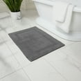 thumbnail image 1 of Fabstyles Border Grey Cotton Bath Rugs, 24 in x 36 in, 2 Pieces, 1 of 2