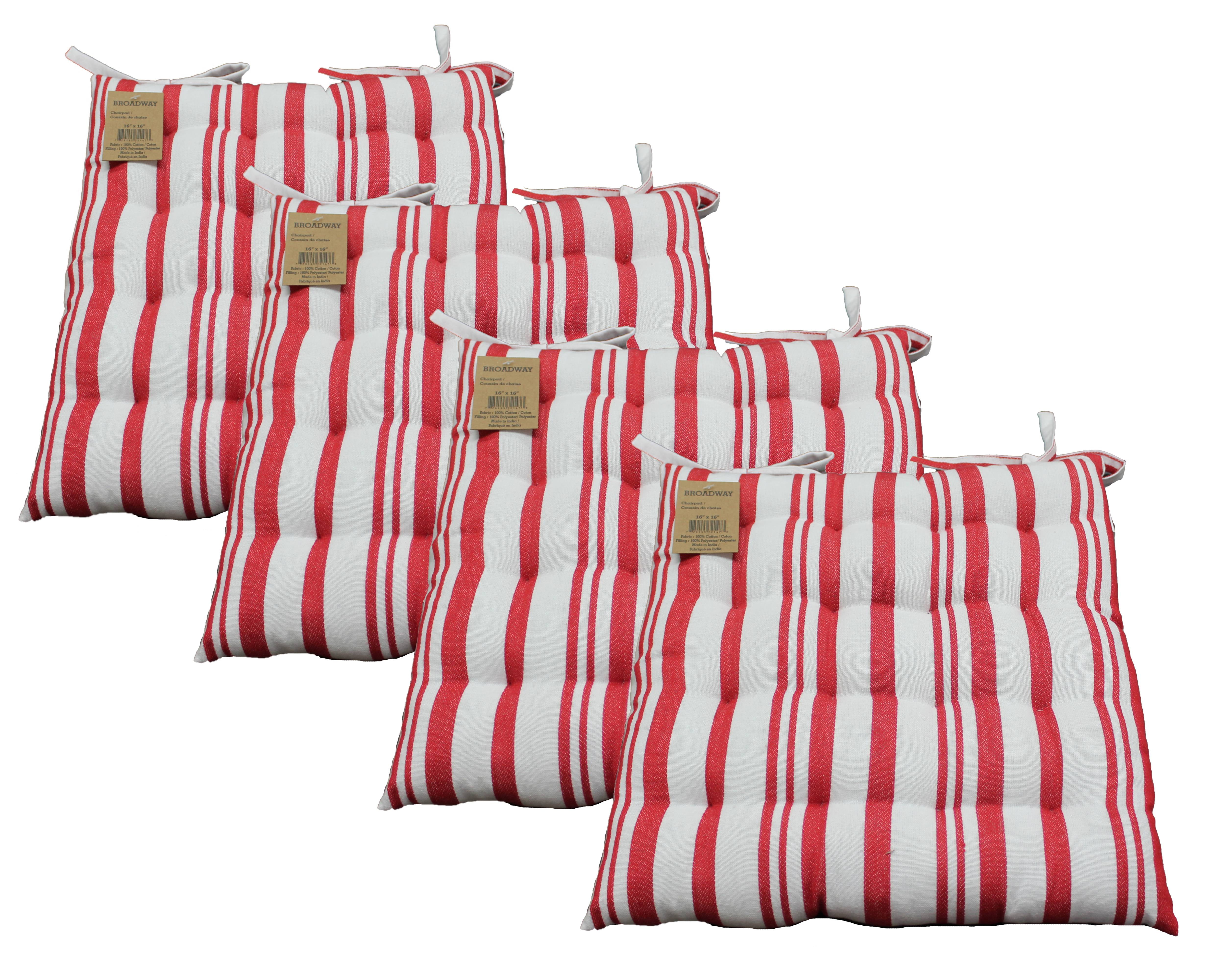 Fabstyles Broadway 16 Chair Pad Chair Cushion 100 Cotton Cover with Poly Insert Walmart Business Supplies