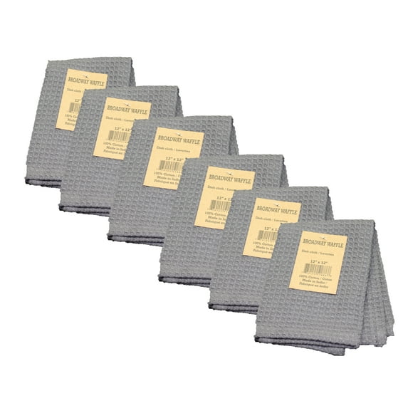 Fabstyles Broadway Waffle 4 Piece Kitchen Towel 100% Cotton, 28" X 18"