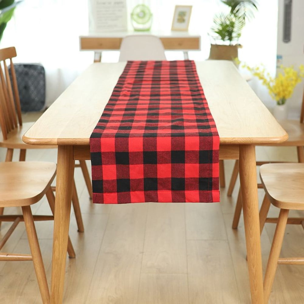 Fabstyles Buffalo Check 100% Cotton Table Runner, 13" X 72"