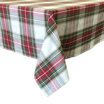 Fabstyles Celebration Plaid 100% Cotton Tablecloth, 52" X 70"