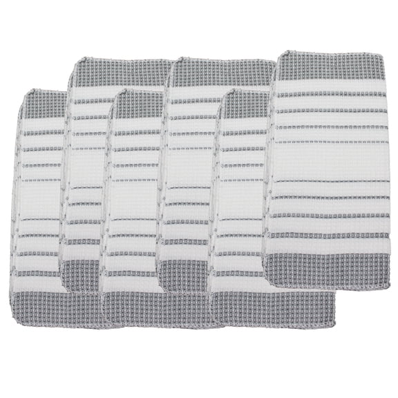 Fabstyles Fouta Waffle Weave 6 Piece Dishcloth Set 100% Cotton, 12" X 12"