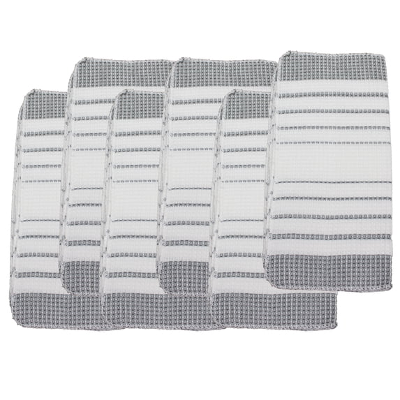 Fabstyles Fouta Waffle Weave 6 Piece Dishcloth Set 100% Cotton, 12" X 12"