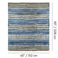 thumbnail image 1 of Fabstyles Handmade Recycled Denim Indigo Area Rug, 1 of 5