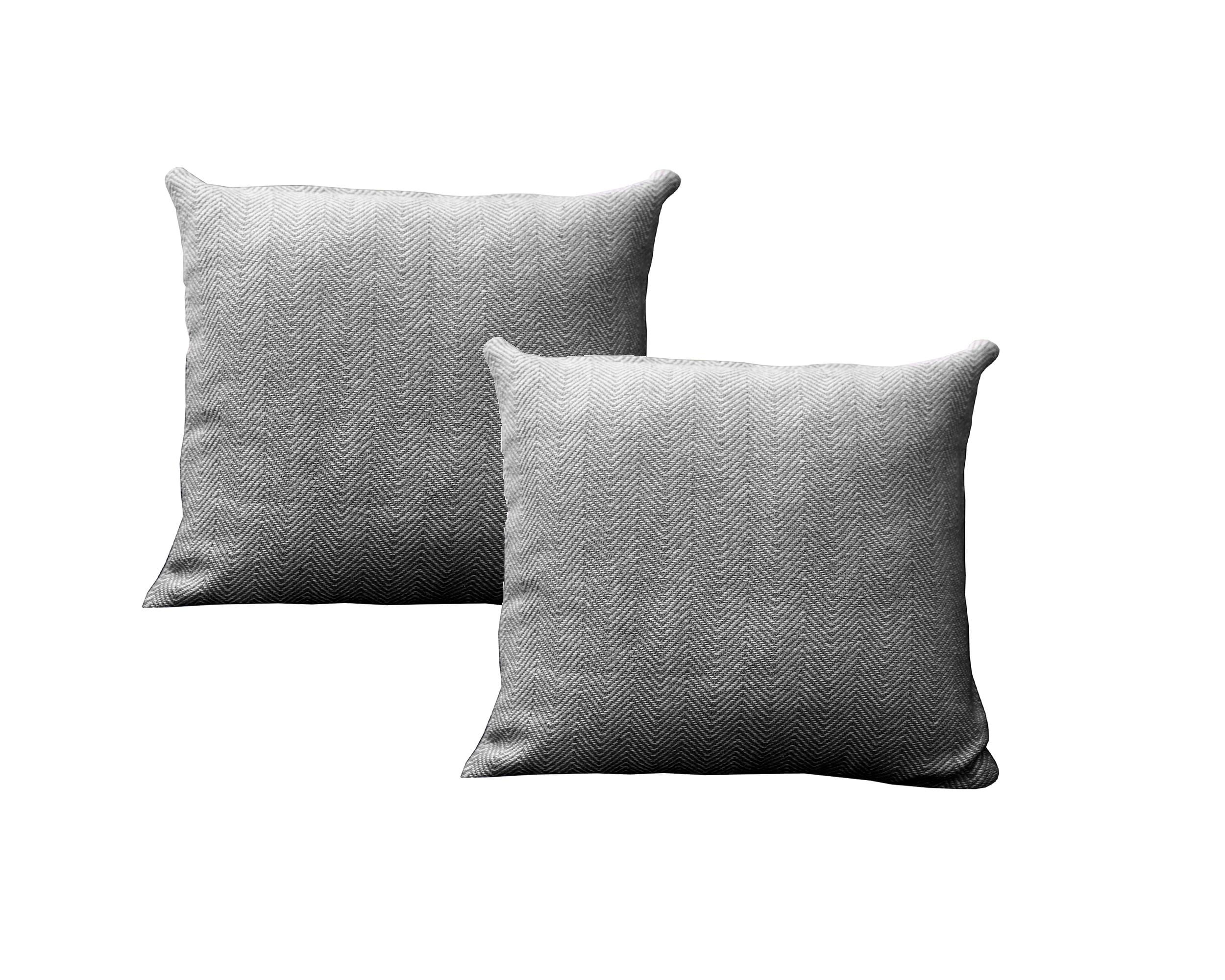 Fabstyles Herringbone Stripe Cushion Set of 2 with Poly-Insert Included