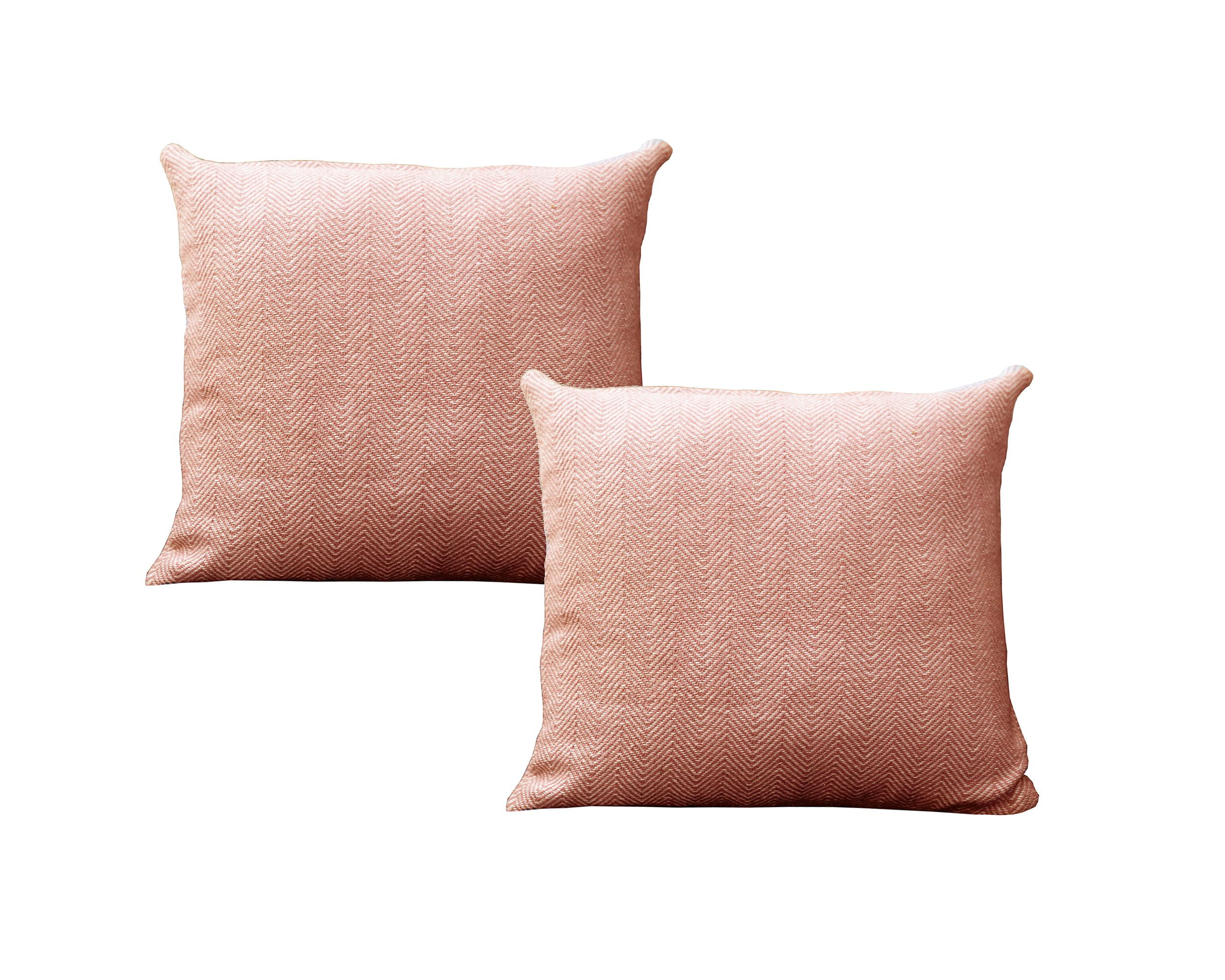 Fabstyles Herringbone Stripe Cushion Set of 2 with Poly-Insert Included