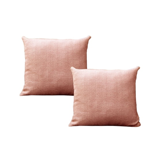 Fabstyles Herringbone Stripe Cushion Set of 2 with Poly-Insert Included