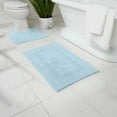 thumbnail image 1 of Fabstyles  Soft & Absorbent Reversible Cotton Bath Rug Set of 2 Blue, 1 of 5