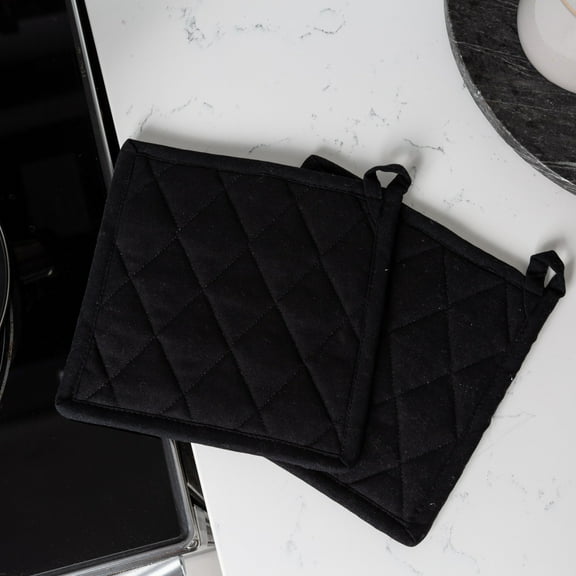 Fabstyles Solo Potholder Set of 2, 100% Cotton (8"X8")