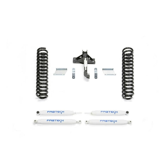 Fabtech 2.5 in. BUDGET COIL KIT W/ PERF SHKS 17-20 FORD F250/F350 4WD DIESEL Fits select: 2017-2021 FORD F350 SUPER DUTY, 2021-2023 FORD F250 SUPER DUTY