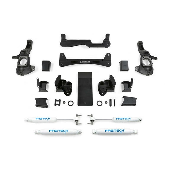 Fabtech 6" RTS SYS W/PERF SHKS 2020-22 GM 2500HD 4WD