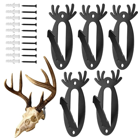 Fabulas 5-Pack European Mount Skull Hanger, Deer Head Skull Hooker Mount for Indoor & Outdoor, Easy Install Euro Deer Antler Mounting Kit for Deer, Antelope, Coyote, Pronghorn, Small Game Animals