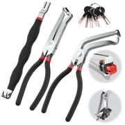 Fabulas 4Pcs Electrical Disconnect Pliers, 60 Degree Straight Electrical Connector Pliers, Separator Pliers for Electrical Wiring, Plug Disconnect Pliers Set Rapid Automotive System Removal Tool