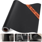 Fabulas Leather Patches for Furniture, 19.7 x 47 Inch Self Adhesive Leather Repair Patch Kit, Vinyl Leather Patch Tape for Couch Car Seats, Sofas, Office Chairs, Black