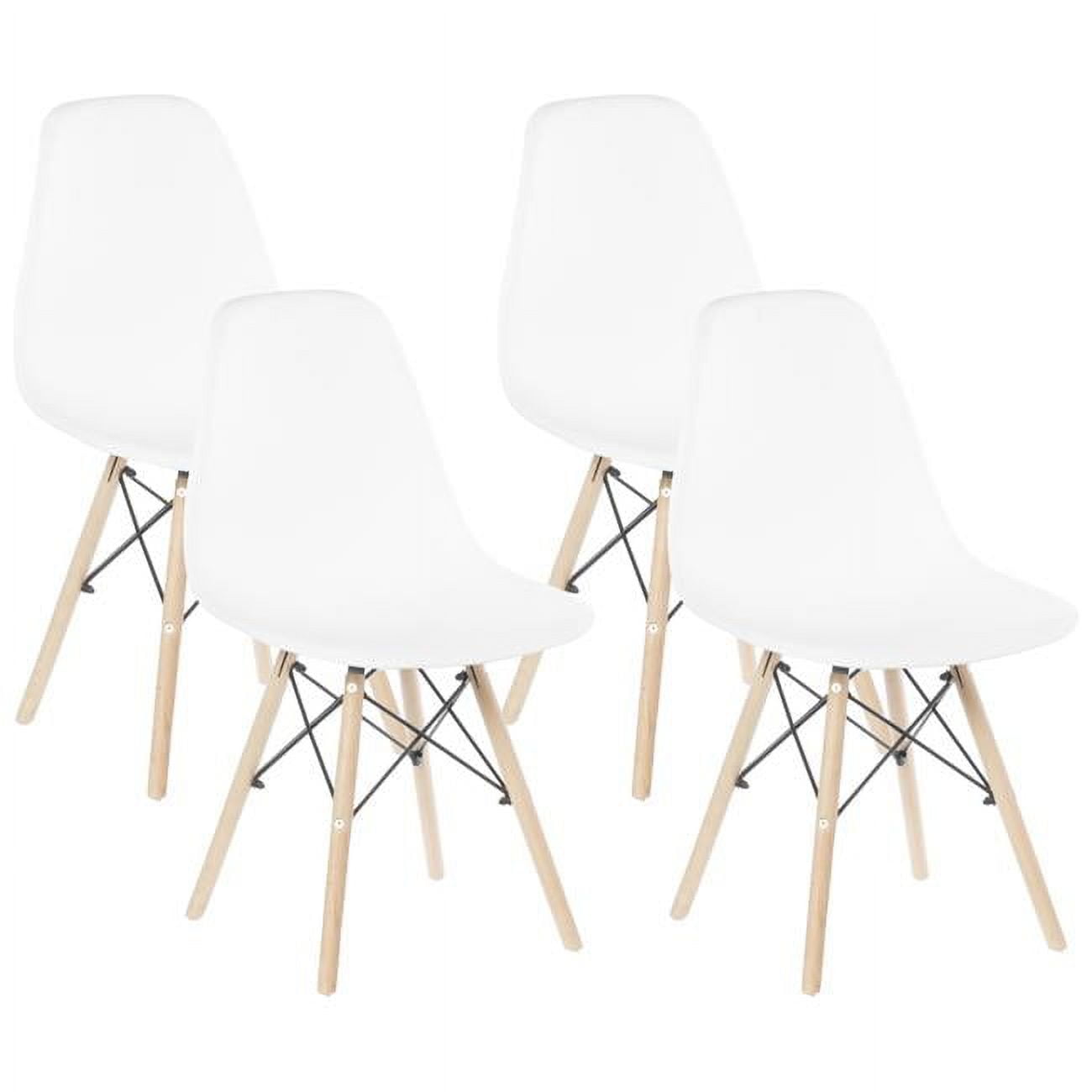 White High Back Wooden Side Chair
