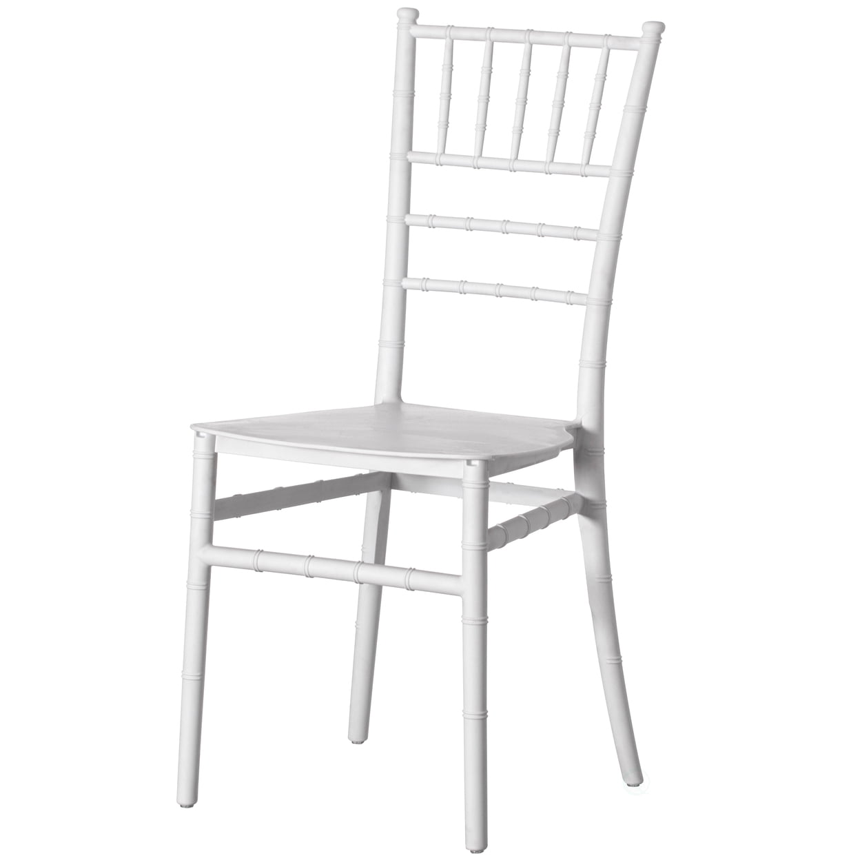 Modern White Stackable Chiavari Plastic Side Chair