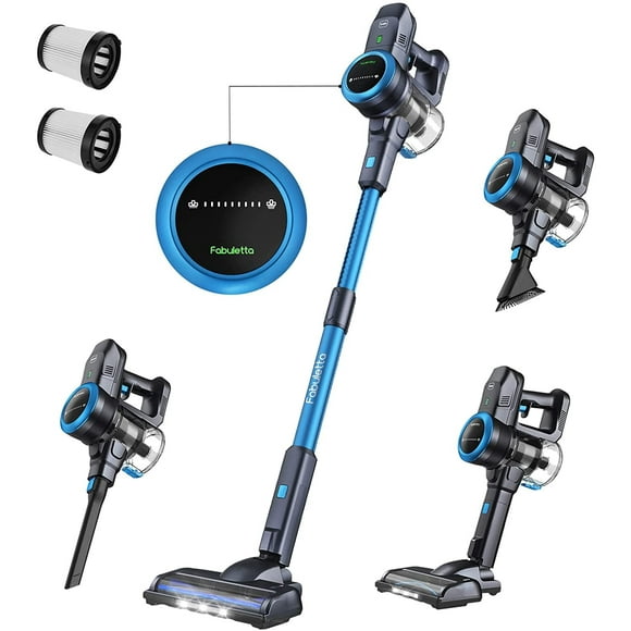 Fabuletta Cordless Vacuum 24Kpa, 6-in-1 Lightweight Stick Vacuum Cleaner ,FSV001 Blue