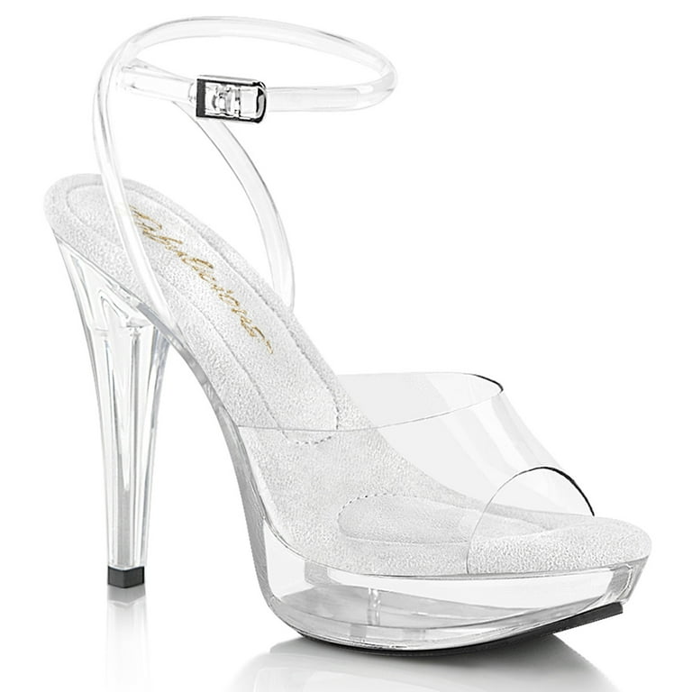 Clear wrap heels sale