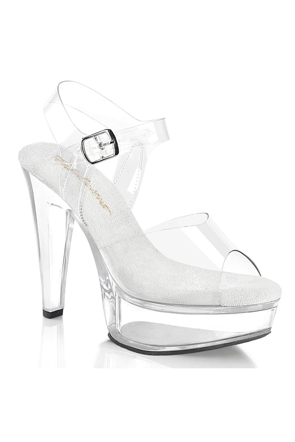 MARTINI-50 Women's 5" Heel Platform Ankle Strap Clear Top Sandals Shoes