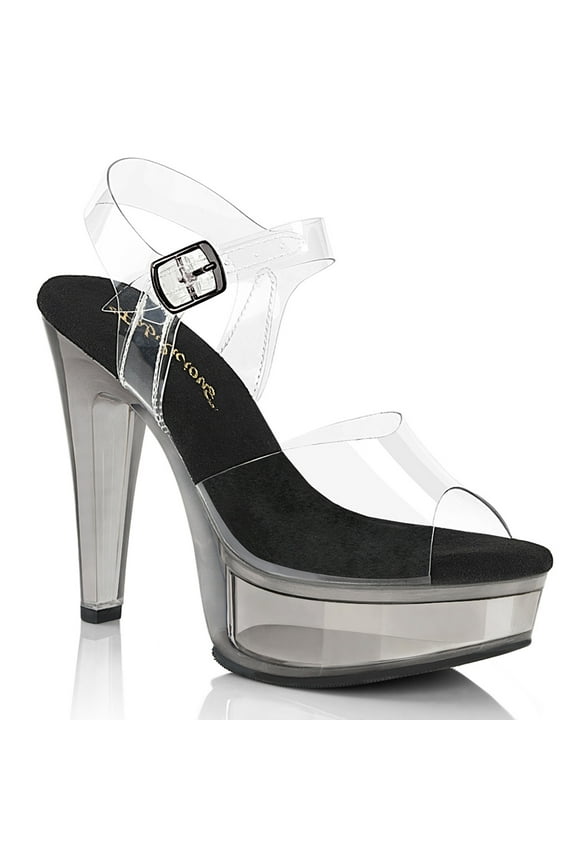 MARTINI-50 Women's 5" Heel Platform Ankle Strap Clear Top Sandals Shoes