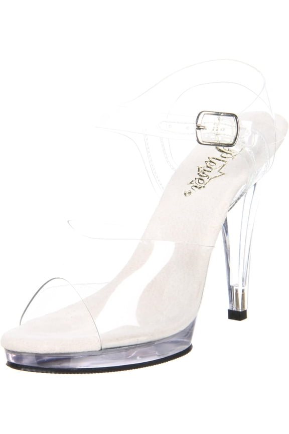 Women's Flair-408 Ankle-Strap Sandal 8 Clear/Clear