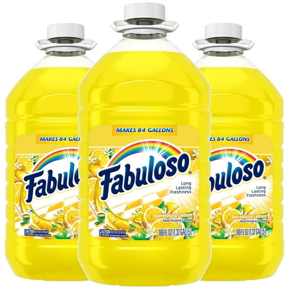 Fabuloso All-Purpose Cleaners, Lemon Scent, 169 Fluid Ounce, 3 Count