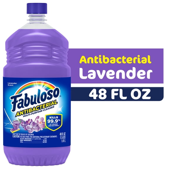 Fabuloso Antibacterial Multi-Purpose Cleaner, Lavender Scent, 48 oz, All Purpose Floor Cleaner