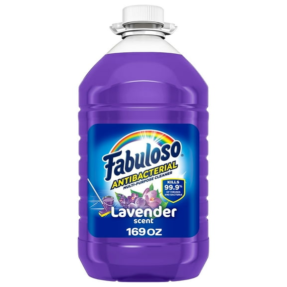 Fabuloso Complete Antibacterial Cleaner - Liquid - 169 fl oz (5.3 quart) - Lavender ScentBottle - 1 Each - Purple