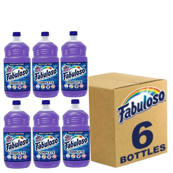 Fabuloso Complete Antibacterial All-Purpose Household Cleaner, Lavender - 48 Oz. (6Pack)