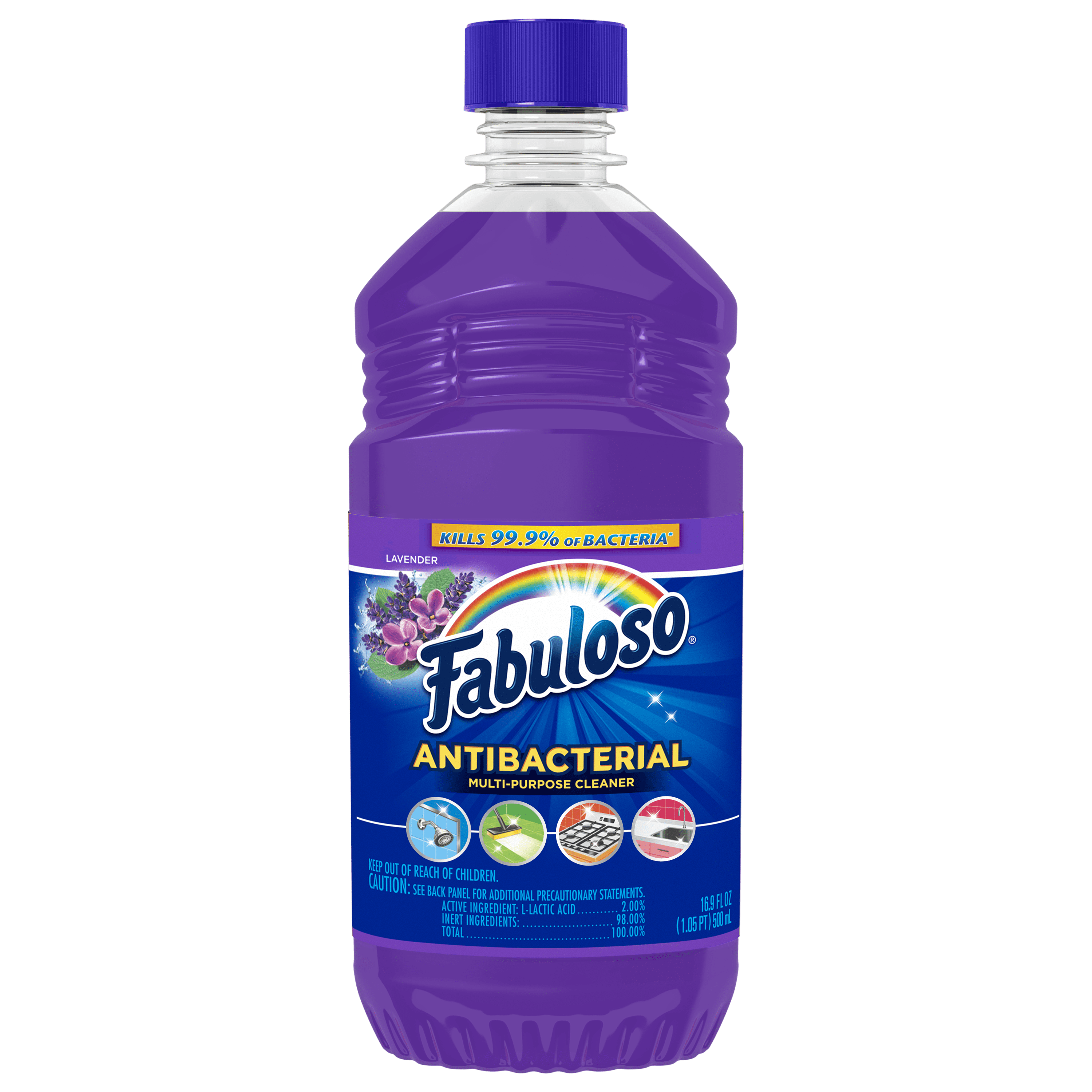 Fabuloso Liquid All Purpose Antibacterial Cleaner, Lavender Scent, 16.9