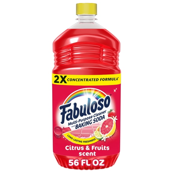 Fabuloso 2X Multi-Purpose Cleaner with Baking Soda, Citrus and Fruits Scent, 56 fl oz