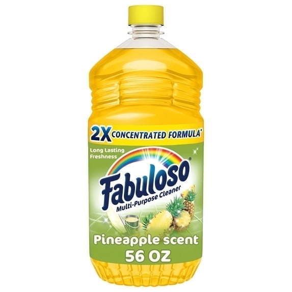 Fabuloso Multi-Purpose Cleaner, 2X Concentrated Formula, Floor Cleaner, Pineapple Scent, 56 fl oz