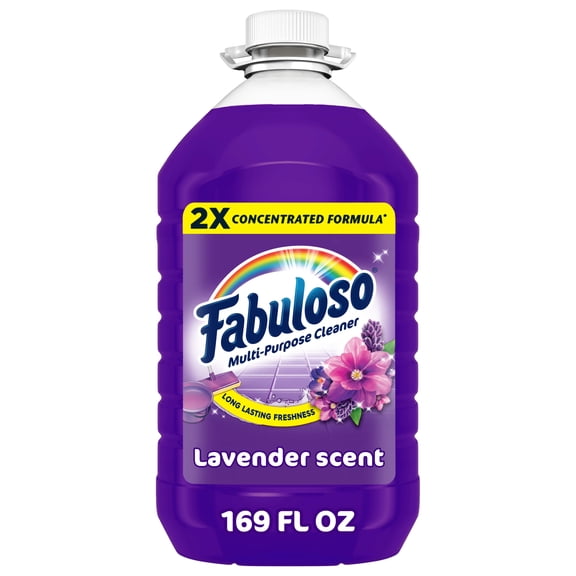 Fabuloso 2X Multi-Purpose Cleaner,No Rinse Floor Cleaner, Lavender Scent, 169 fl oz