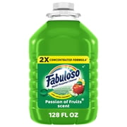 Fabuloso 2X Multi-Purpose Cleaner, No Rinse Floor Cleaner, Passion of Fruits Scent, 128 fl oz