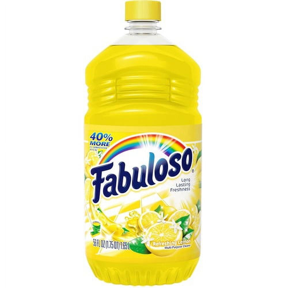 Fabuloso Multi-Purpose Cleaner - 56 fl oz (1.8 quart) - Lemon Scent - 1  Bottle - Yellow