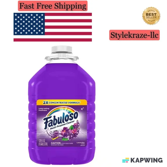Fabuloso Multi Surface All Purpose Floor Cleaner, Lavender Scent, 128 Fl Oz
