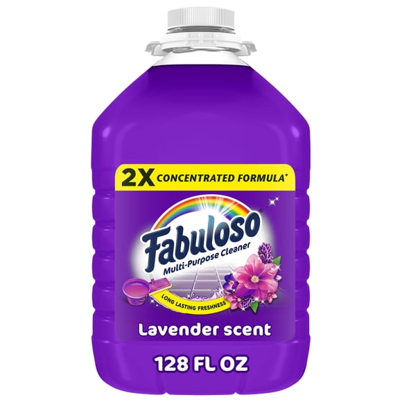 Fabuloso 2X Multi-Purpose Cleaner, No Rinse Floor Cleaner, Lavender Scent, 128 fl oz
