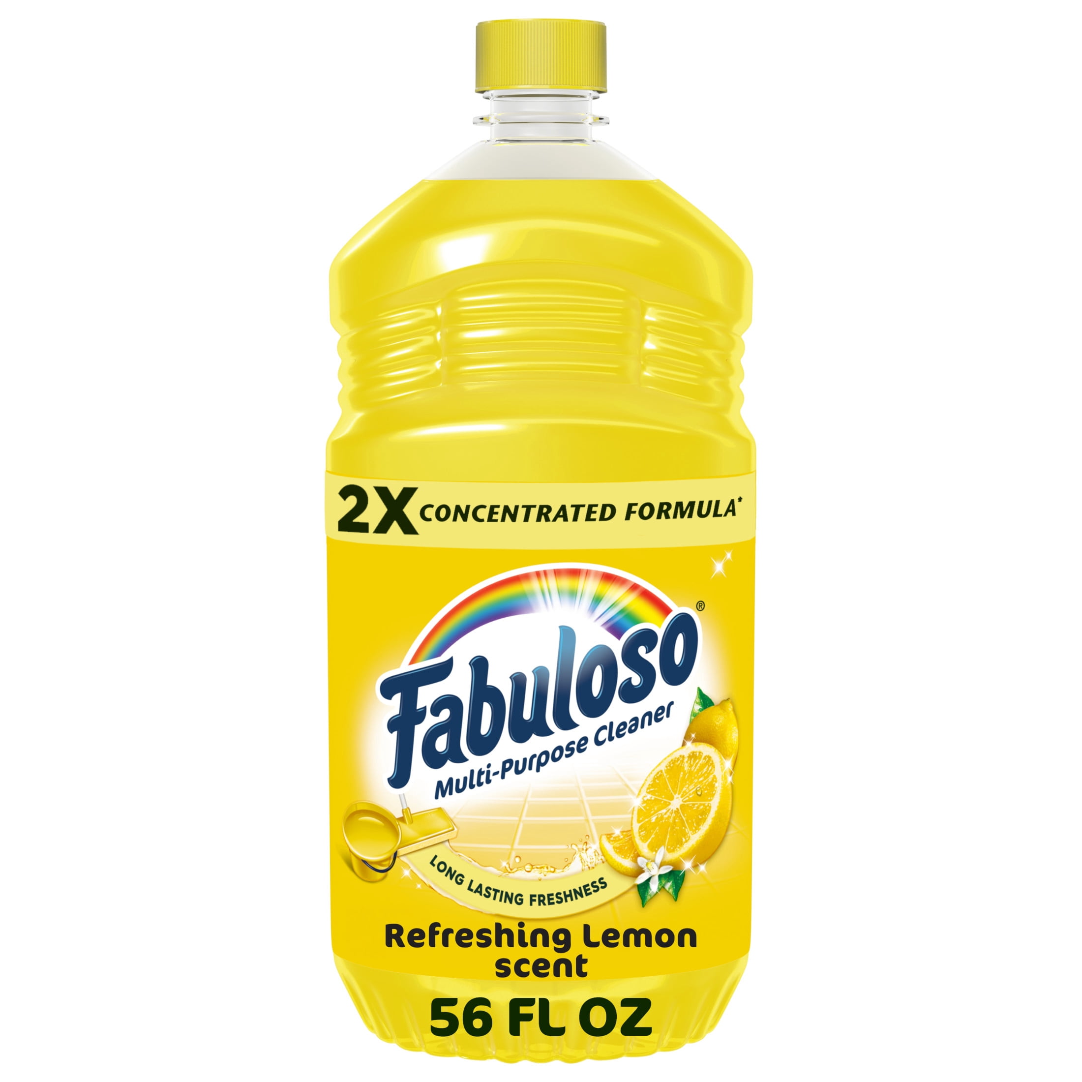 Fabuloso 2X All Purpose Cleaner, No Rinse Floor Cleaner, Refreshing Lemon Scent, 56 fl oz