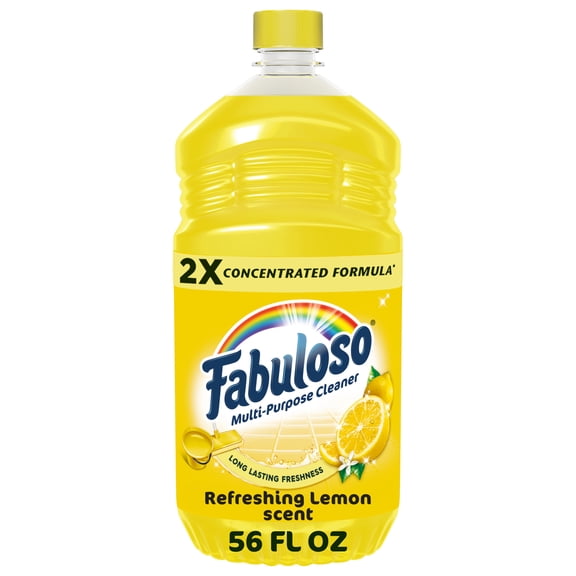 Fabuloso 2X All Purpose Cleaner, No Rinse Floor Cleaner, Refreshing Lemon Scent, 56 fl oz