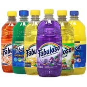 Fabuloso All Purpose Liquid Cleaner Variety Set of 6, Includes Lemon, Lavender, Pine, Orange with Baking Soda, Apple with Vinegar and Sparkling Citrus, 16.9 Ounce Each