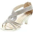 thumbnail image 1 of Fabulous Angel-37K Little Girls Bling Rhinestone Platform Dress Heels Sandals, 1 of 7