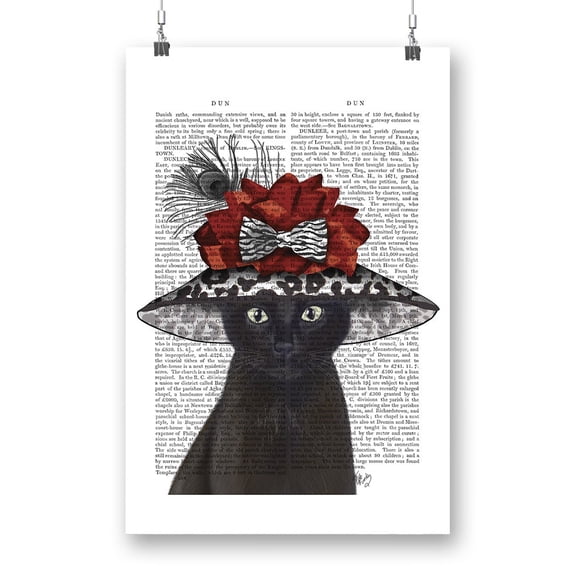 Fabulous Black Cat Poster - Fab Funky Designs,