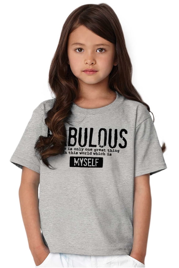 Fabulous Confidence Ironic Definition Girls Kids T Shirt Tees Teen Brisco Brands L