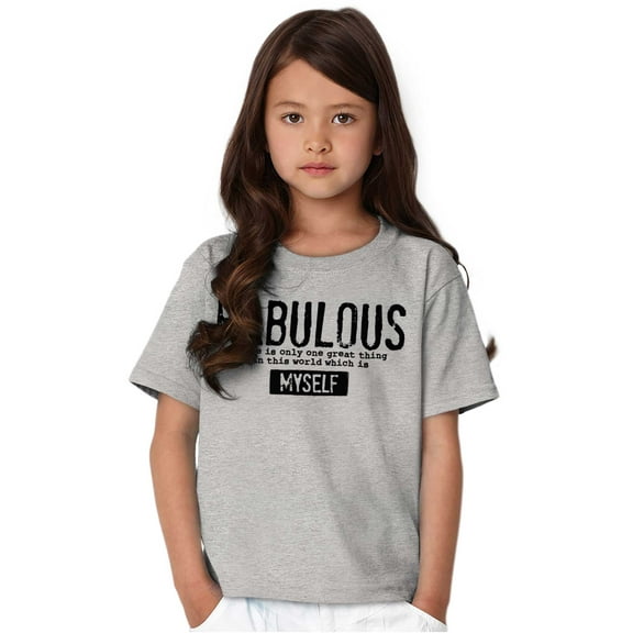 Fabulous Confidence Ironic Definition Girls Kids T Shirt Tees Teen Brisco Brands X