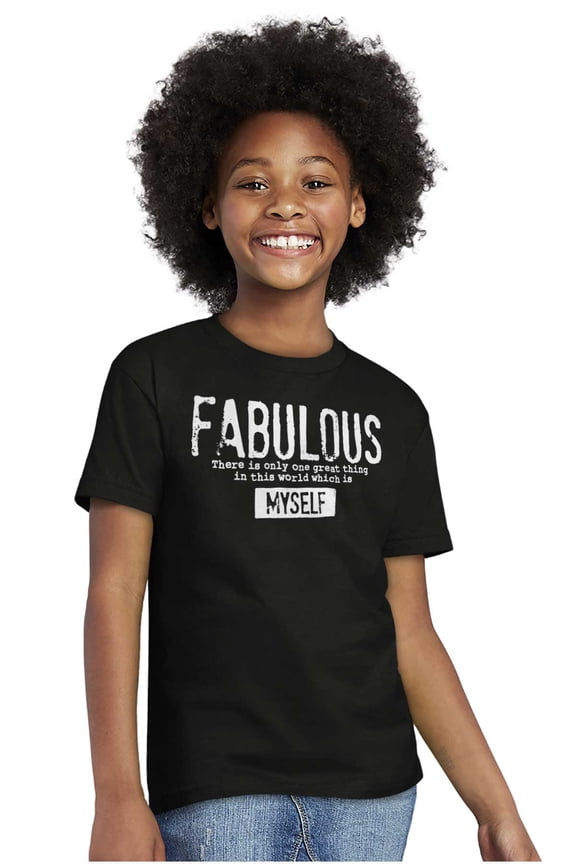 Fabulous Confidence Ironic Definition Girls Kids T Shirt Tees Teen Brisco Brands X